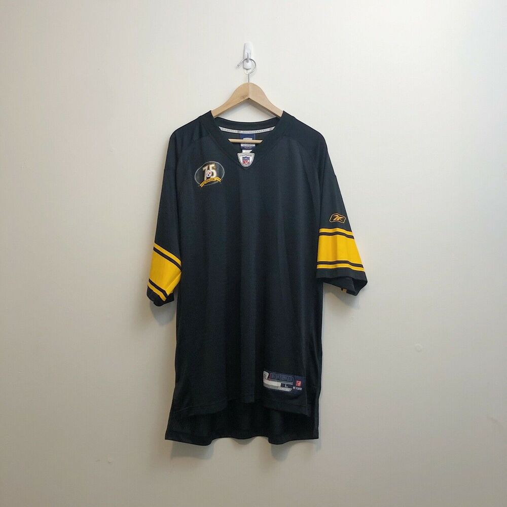 2007 Pittsburgh Steelers Blank 75th Anniversary Reebok Jersey Rare NFL VTG Sz L